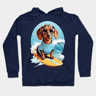 Surfing Dachshund Hoodie